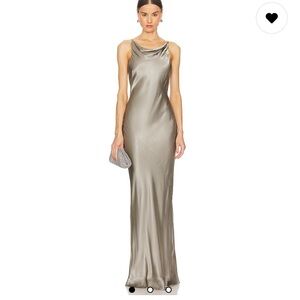 Shona Joy La lune cowl neck gown in Sage Size US 4